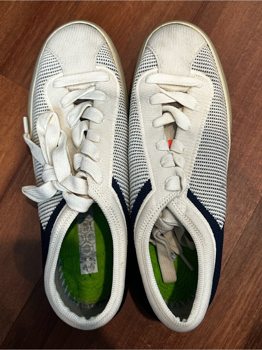 Rothy's Women's Sneakers in Navy and Pink accent size 10